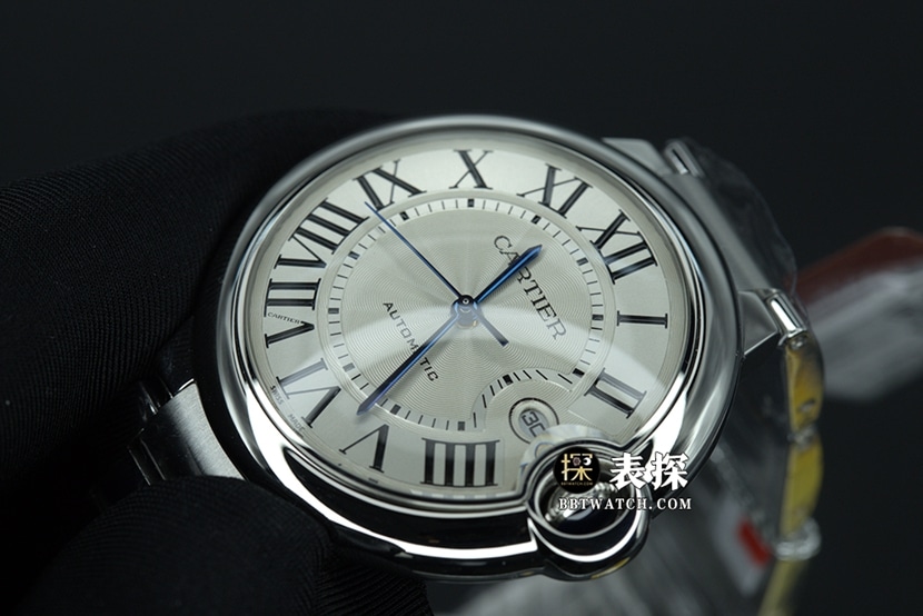 K3 factory Cartier blue balloon top-tier watch men's silver white dialsteel bracelet model pictures and prices side live photo