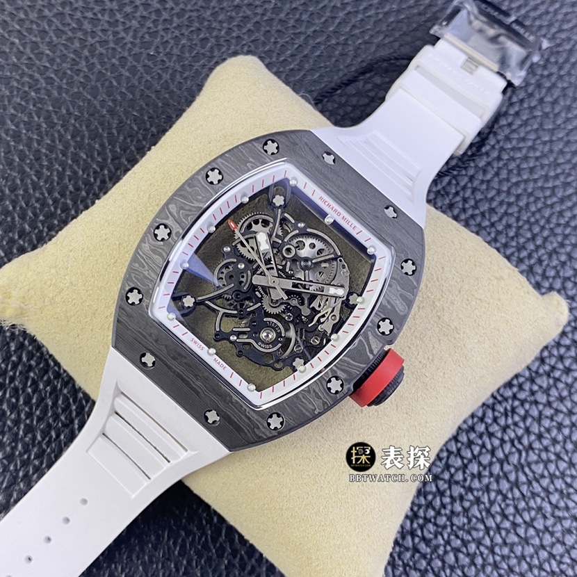 Richard Mille men's RM 055 NTPT1:1top-tier watch men's hollow disc rubber model pictures and prices front live photo