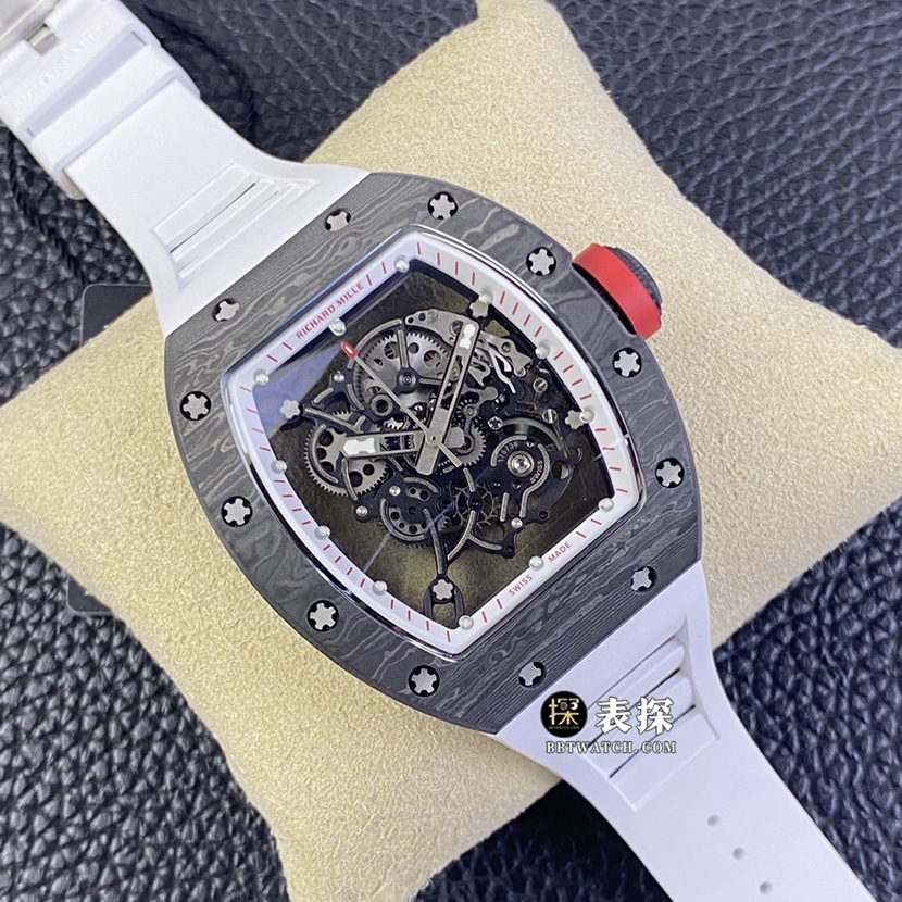 Richard Mille men's RM 055 NTPT1:1top-tier watch men's hollow disc rubber model pictures and prices front live photo