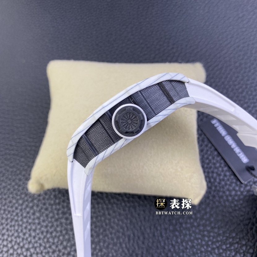 Richard Mille men's RM 12-01top-tier 1:1high-quality watch men's hollow disc rubber model pictures and prices side live photo