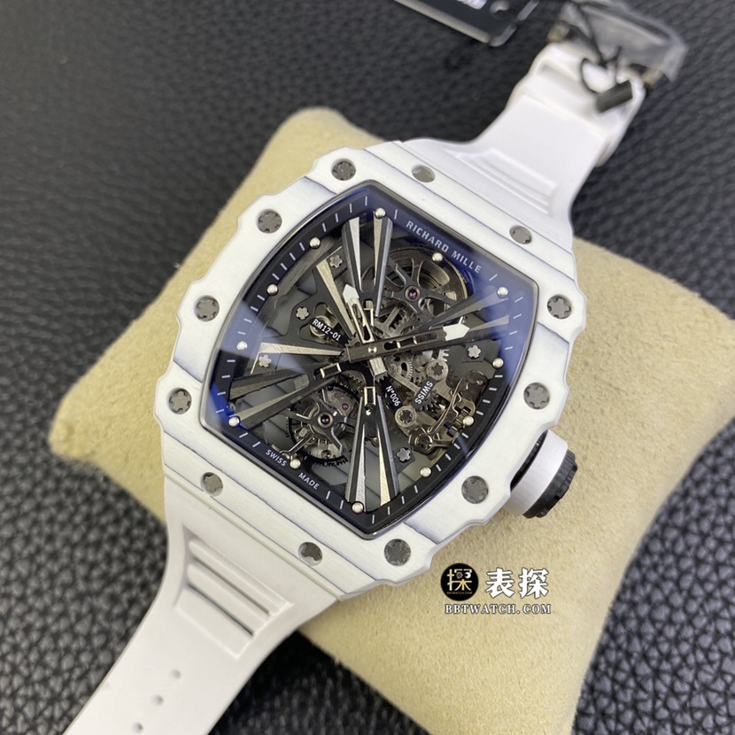 Richard Mille men's RM 12-01top-tier 1:1high-quality watch men's hollow disc rubber model pictures and prices front live photo