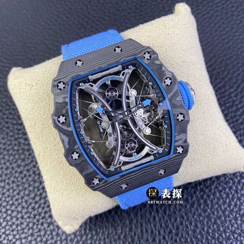 Richard Mille men's RM 53-01top-tier 1:1super watch men's hollow disc rubber model picture and price front live photo