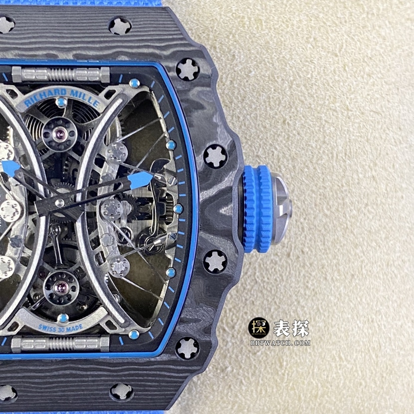 Richard Mille men's RM 53-01top-tier 1:1super watch men's hollow disc rubber model picture and price front live photo