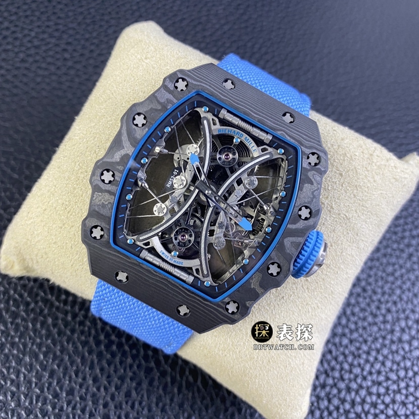 Richard Mille men's RM 53-01top-tier 1:1super watch men's hollow disc rubber model picture and price front live photo