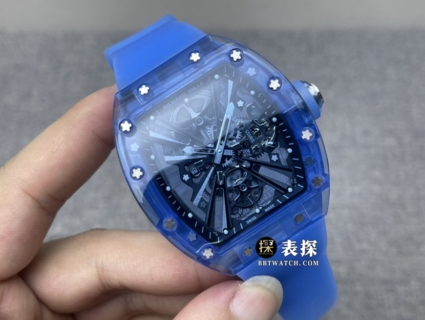 EUR factory Richard Mille men's RM056super watch men's hollow plate rubber model picture and price front live photo