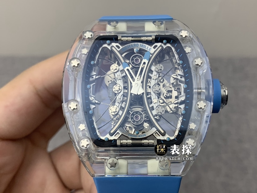 JB factory Richard Mille men's RM 53-02top-tier 1:1high-quality watch men's hollow disc rubber model picture and price front live photo