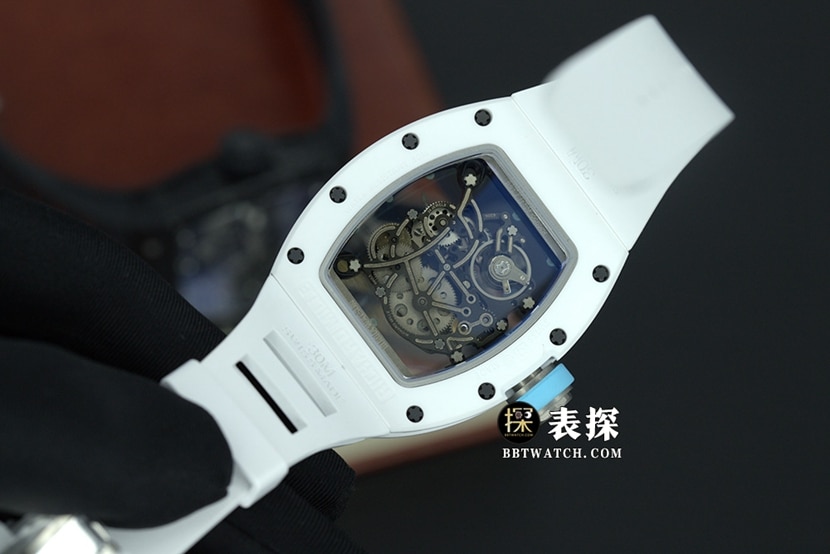 BBR men's Richard Mille1:1replica watch hollow plate rubber model RM055caseback live photo