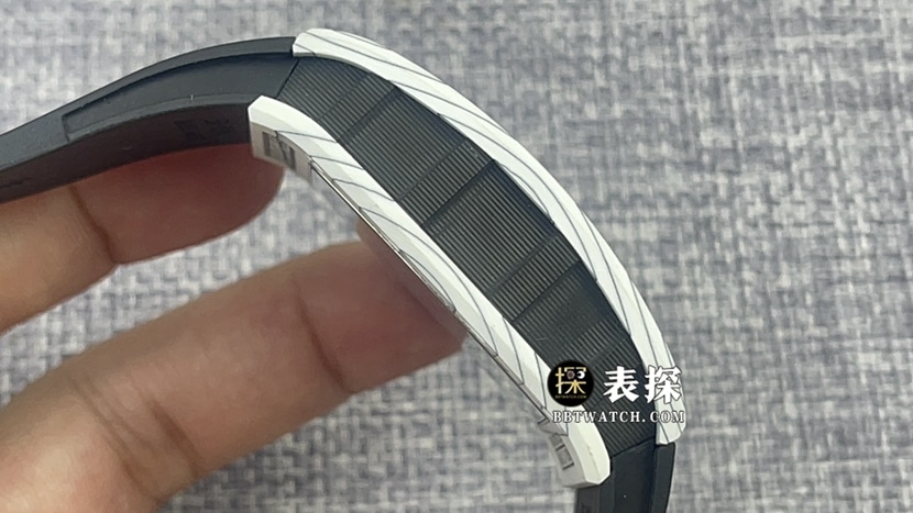 BBR factory Richard Mille men's RM 055 NTPT1:1super watch men's hollow disc rubber model pictures and prices side live photo