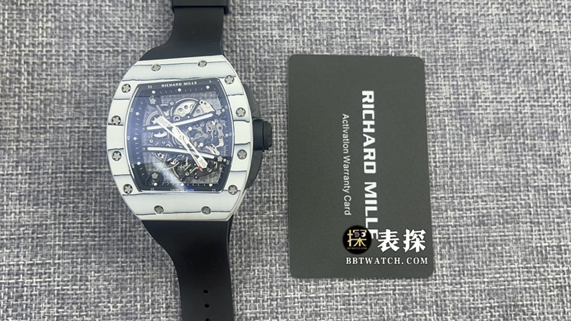 BBR factory Richard Mille men's RM 055 NTPT1:1super watch men's hollow disc rubber model picture and price front live photo