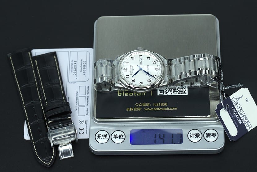 KLLongines famous craftsman double calendar seagull 2836men's watch weight