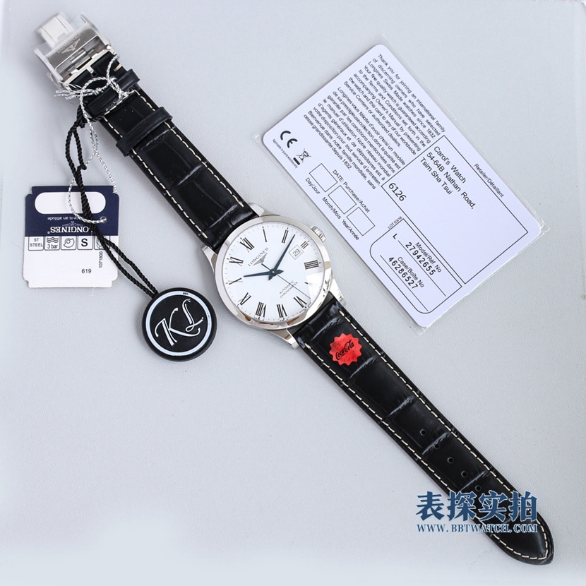 top-tiersuper cloneKL factory Longines pioneer white steel men's mechanical watch front