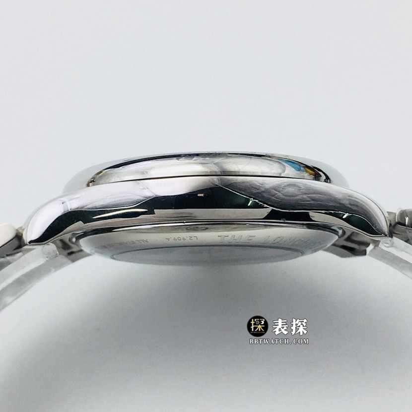 LG factory Longines watchmaking traditional watch men's silver gray plate wheat grain moon phasesteel bracelet model picture and price side live photo
