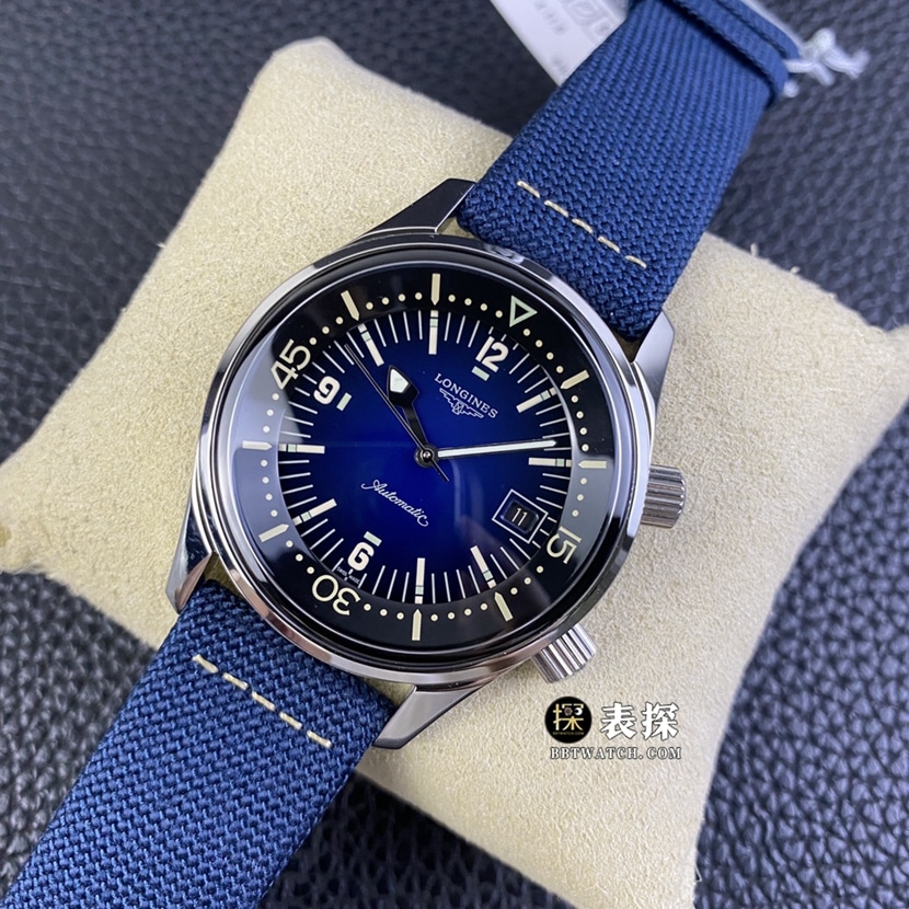 OS factory Longines classic replica1:1super watch men's dark blue dialleather strap picture and price front live photo