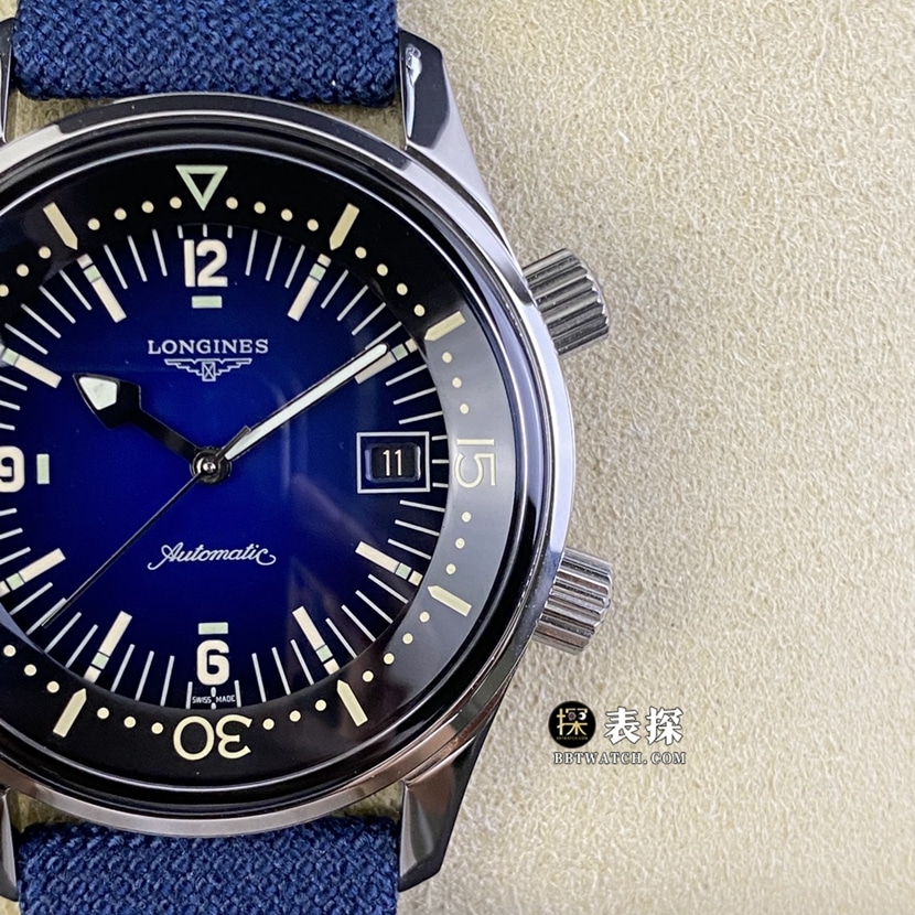 OS factory Longines classic replica1:1super watch men's dark blue dialleather strap picture and price front live photo