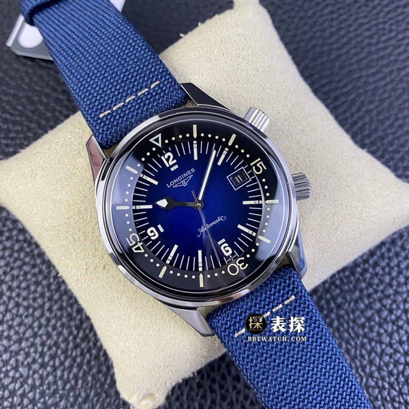 OS factory Longines classic replica1:1super watch men's dark blue dialleather strap picture and price front live photo
