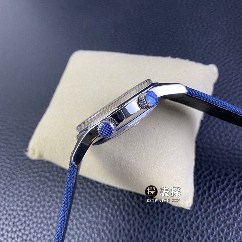 OS factory Longines classic replica1:1super watch men's dark blue dialleather strap picture and price side live photo