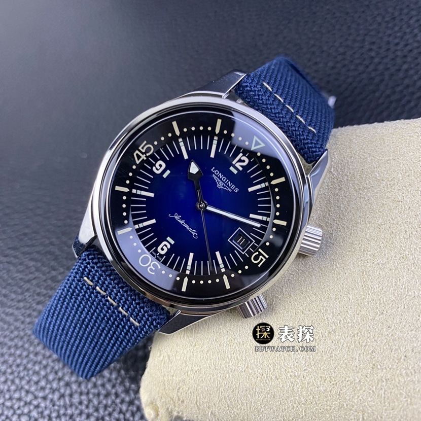 OS factory Longines classic replica1:1super watch men's dark blue dialleather strap picture and price front live photo