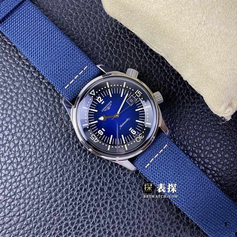 OS factory Longines classic replica1:1super watch men's dark blue dialleather strap picture and price front live photo
