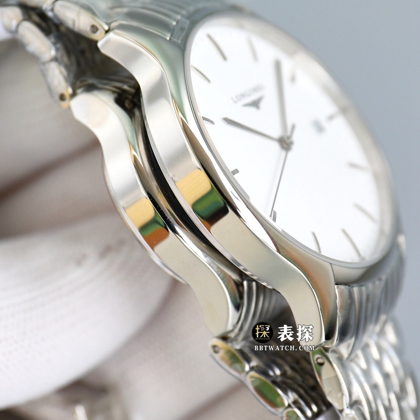GS factory Longines classic top-tier watch couple white dialsteel bracelet picture and price side live photo