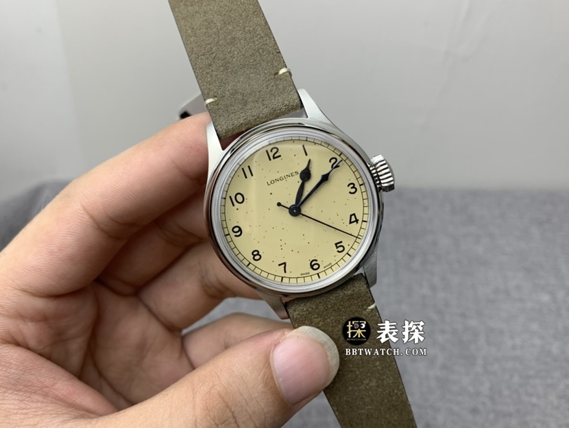 JA factory Longines classic replicatop-tier 1:1super watch men's silver opal disc leather strap model pictures and prices front live photo