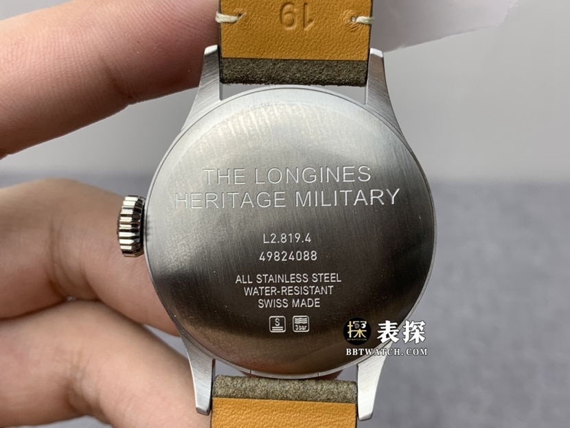 JA factory Longines classic replicatop-tier 1:1super watch men's silver opal disc leather strap model pictures and prices caseback live photo