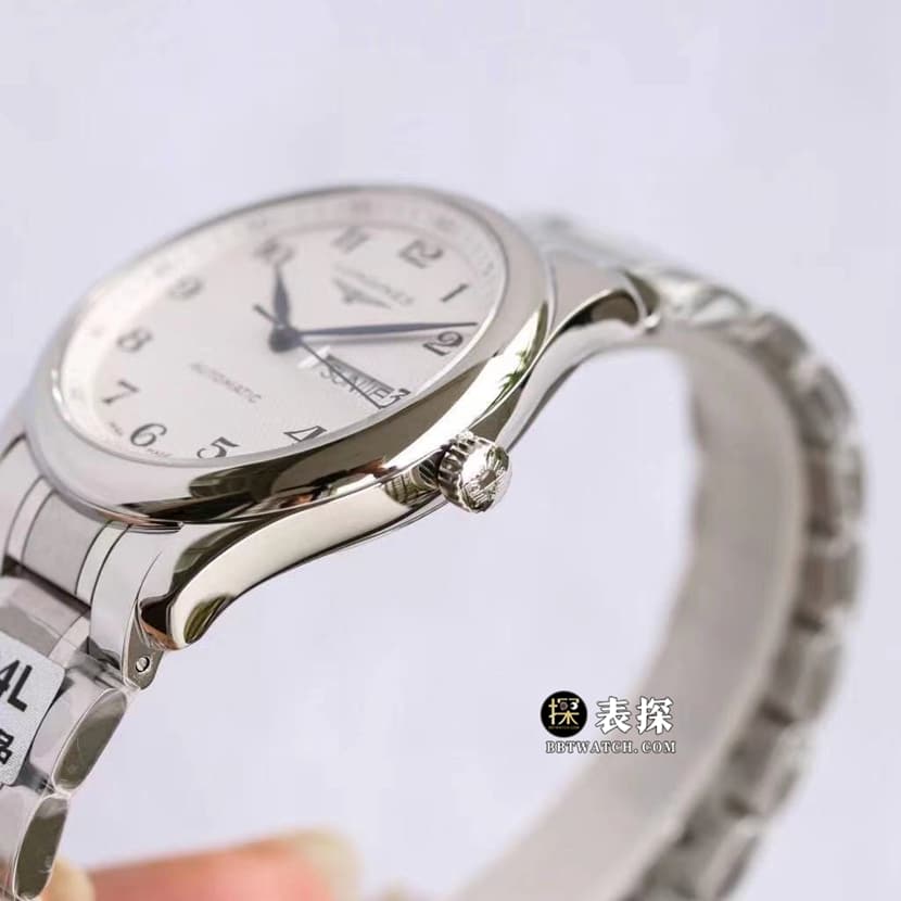 GR factory Longines watchmaking traditional top-tier watch men's silver wheat grain plate steel bracelet model pictures and prices side live photo