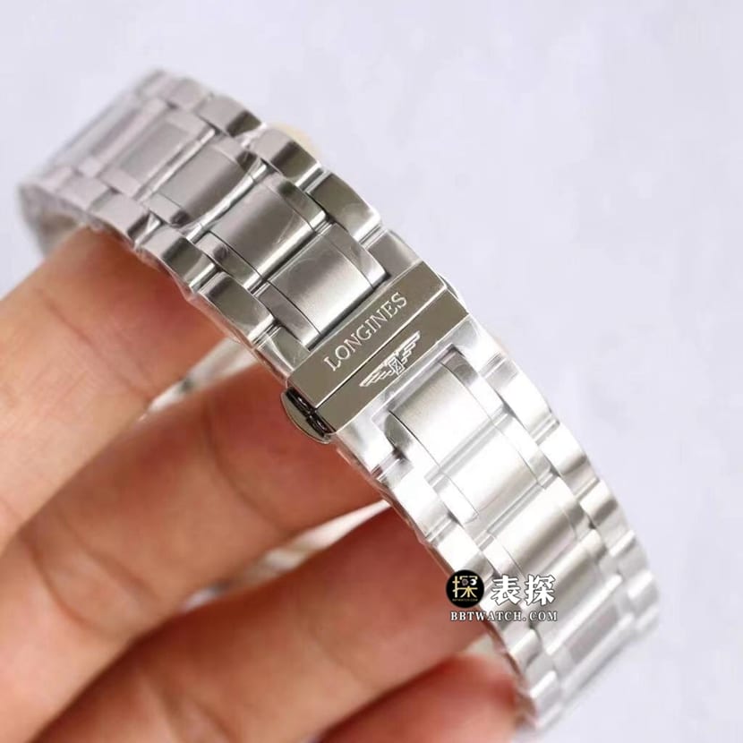 GR factory Longines watchmaking traditional top-tier watch men's silver wheat grain plate steel bracelet model pictures and prices braceletlive photos