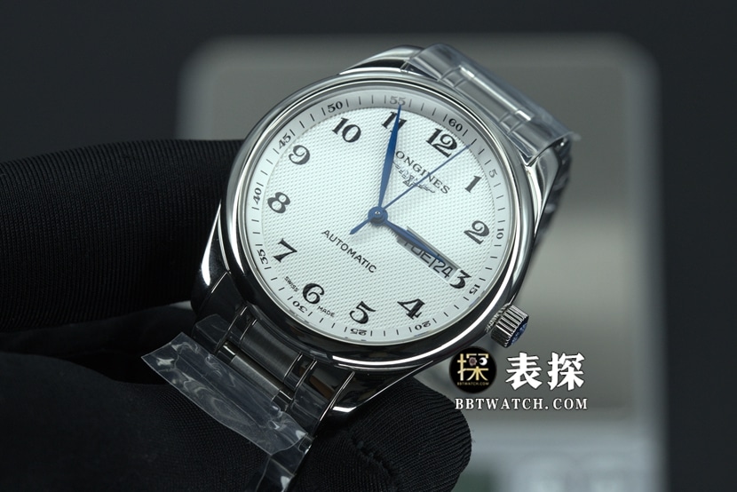 KL factory Longines famous craftsman top-tier high-quality watch picture and price white dial blue needle steel bracelet model front live photo