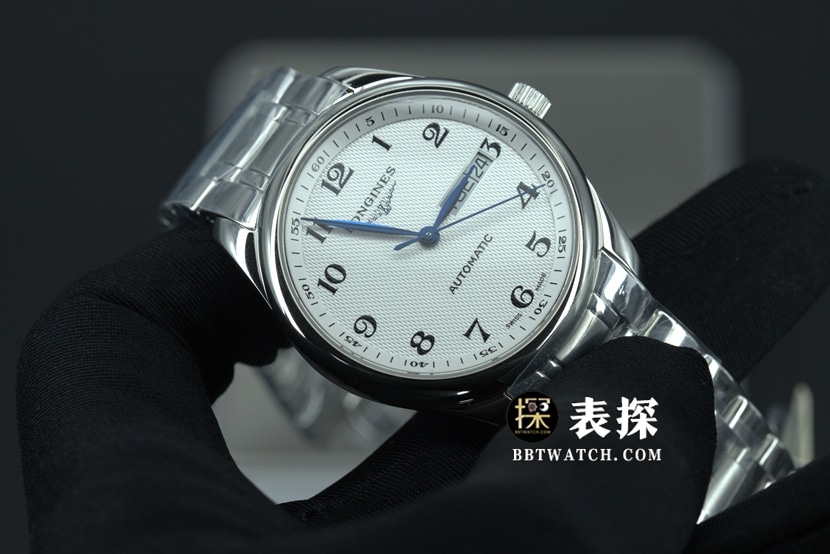 KL factory Longines famous craftsman top-tier high-quality watch picture and price white dial blue needle steel bracelet model front live photo