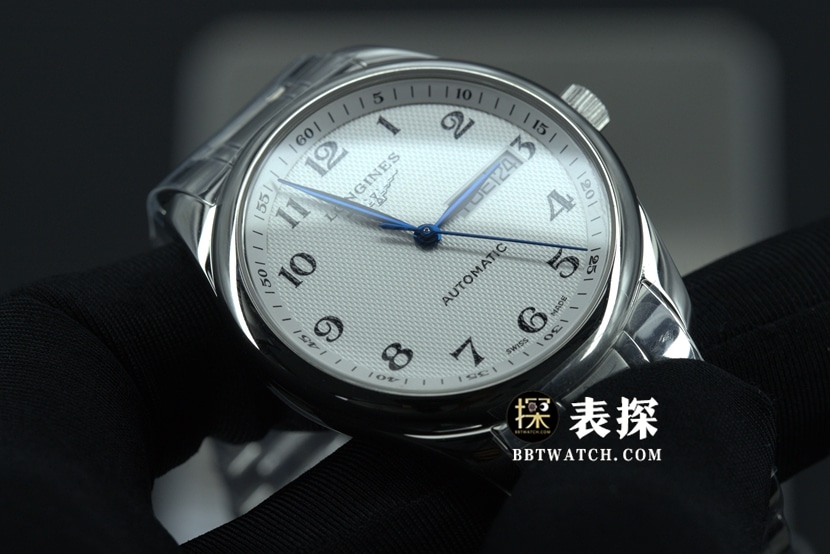 KL factory Longines famous craftsman top-tier high-quality watch picture and price white dial blue needle steel bracelet model front live photo