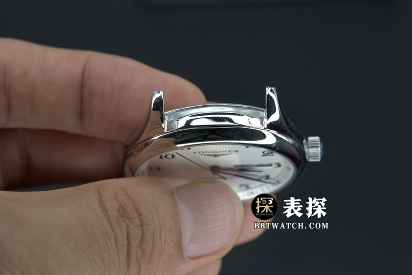 KL factory Longines famous craftsman top-tier high-quality watch pictures and prices white dial blue needle steel bracelet model side live photos