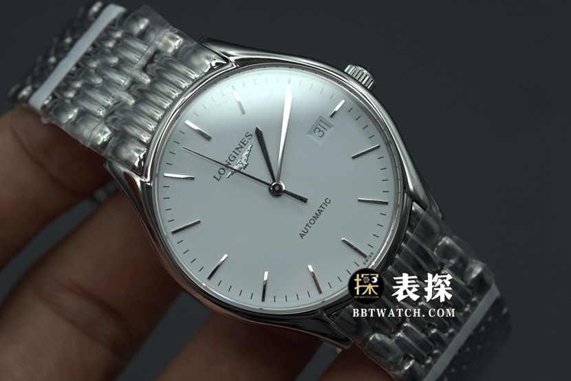 GK factory Longines top-tier watch white dial silver needle steel bracelet model picture and price front live photo