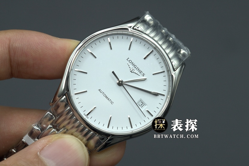 GK factory Longines top-tier watch white dial silver needle steel bracelet model picture and price front live photo