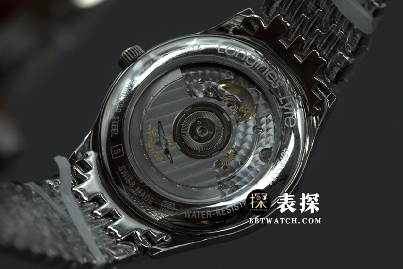 GK factory Longines top-tier watch white dial silver needle steel bracelet model picture and price caseback live photo