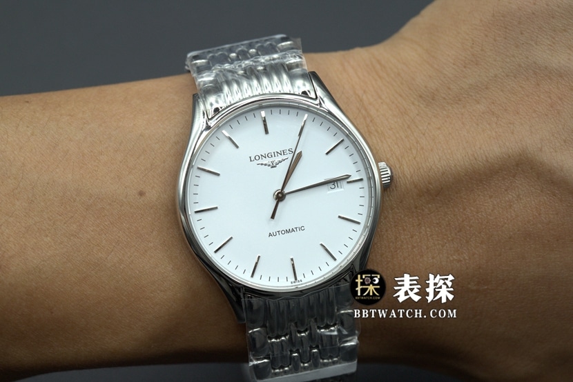 GK factory Longines top-tier watch white dial silver needle steel bracelet model picture and price front live photo
