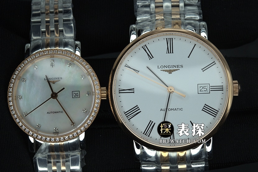 Longines Boya watch couple white dial black needle steel bracelet picture and price front live photo