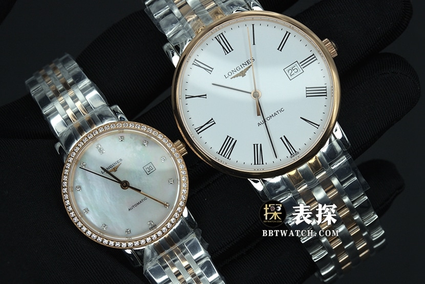 Longines Boya watch couple white dial black needle steel bracelet picture and price front live photo