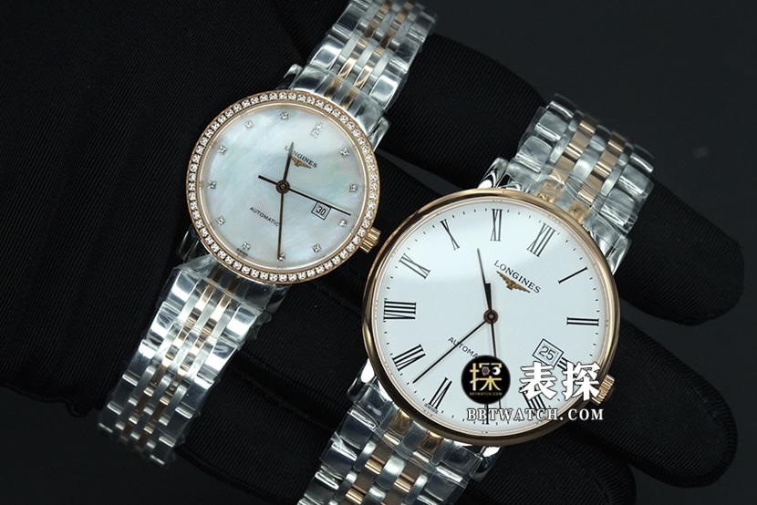 Longines Boya watch couple white dial black needle steel bracelet picture and price front live photo