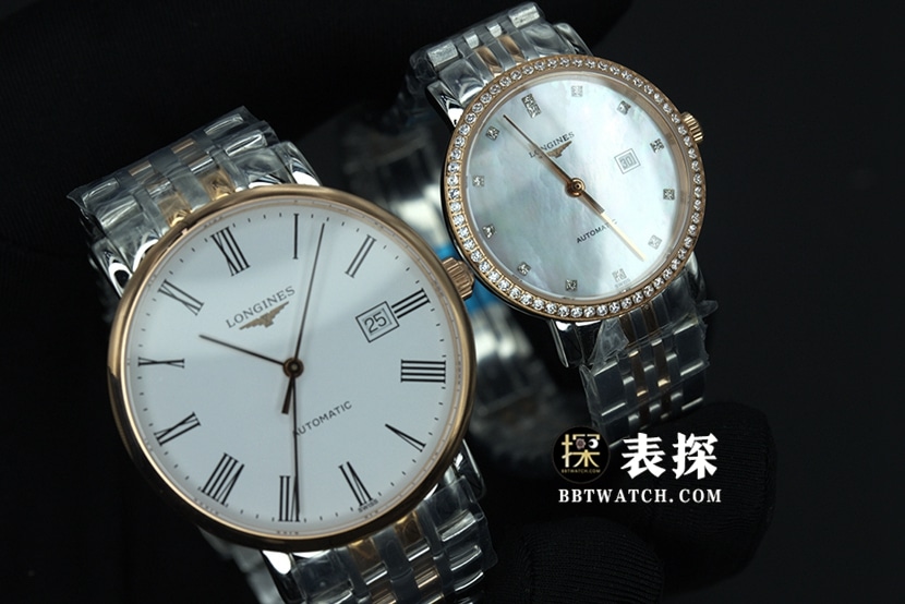 Longines Boya watch couple white dial black needle steel bracelet picture and price front live photo