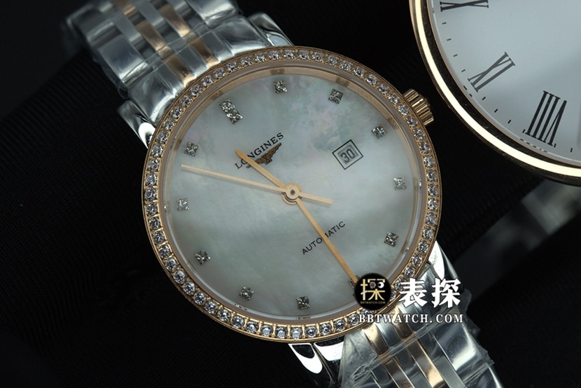 Longines Boya watch ladies white dial black needle steel bracelet model pictures and prices front live photo