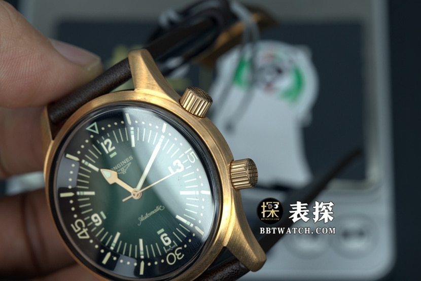 OS factory Longines classic replicasuper watch men's green dialleather strap model pictures and prices overall live photos