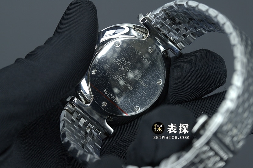 Longines Jialan watch women's white dialsteel bracelet model pictures and prices caseback live photo