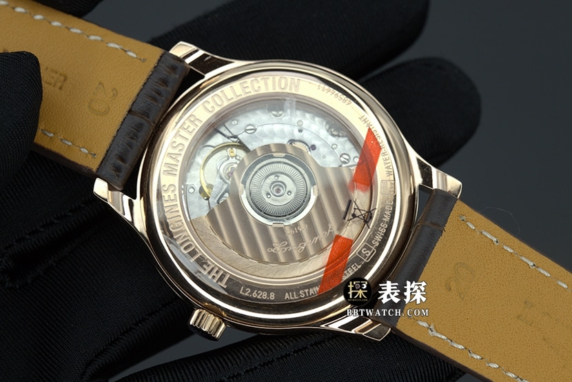 KL factory Longines famous top-tier watch men's white dial blue needle leather strap model pictures and prices caseback live photo