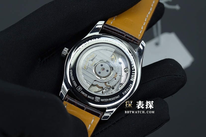 kL factory Longines famous craftsman top-tier watch men's 3-digit date display white dialleather strap model pictures and prices caseback live photo