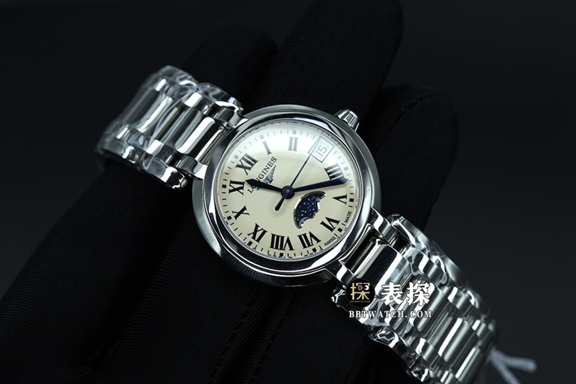 Longines Xinyue series L8.115.4.71.6 top-tier watch ladies moon phasesteel bracelet model pictures and prices front live photo