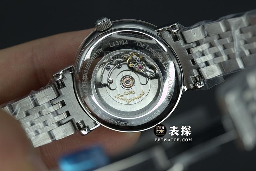 Longines Boya top-tier 1:1super watch women's white dialsteel bracelet model pictures and prices caseback live photo