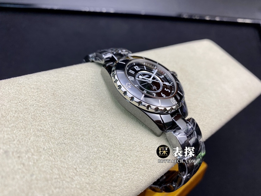 XF factory Chanel ladies J12super watch black dialsteel bracelet model pictures and prices side live photo