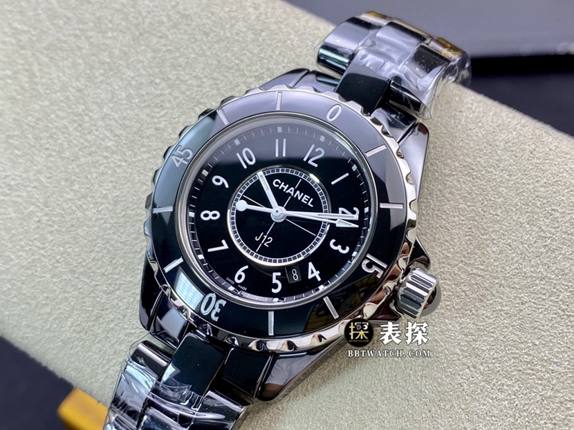XF factory Chanel ladies J12super watch black dialsteel bracelet model pictures and prices front live photo