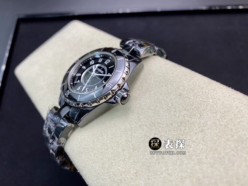 XF factory Chanel ladies J12super watch black dialsteel bracelet model pictures and prices side live photo