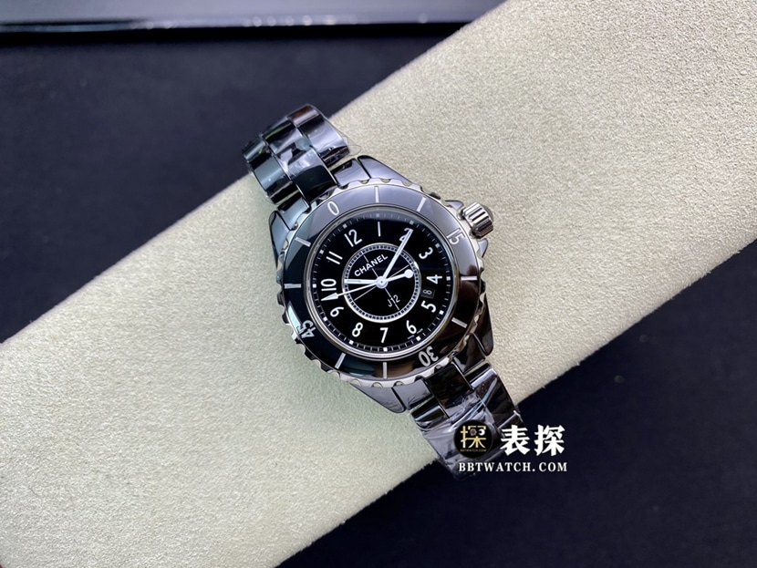 XF factory Chanel ladies J12super watch black dialsteel bracelet model pictures and prices front live photo